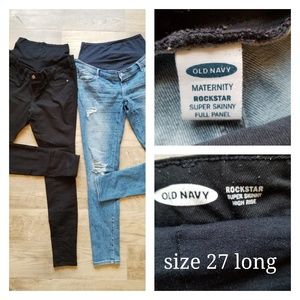 Old Navy maternity rockstar jeans